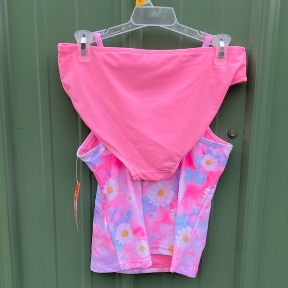 Girls Striped & Unicorn Tankini Swimsuit Bathing Suit 2-Pack Size L 10/12 - Picture 5 of 11